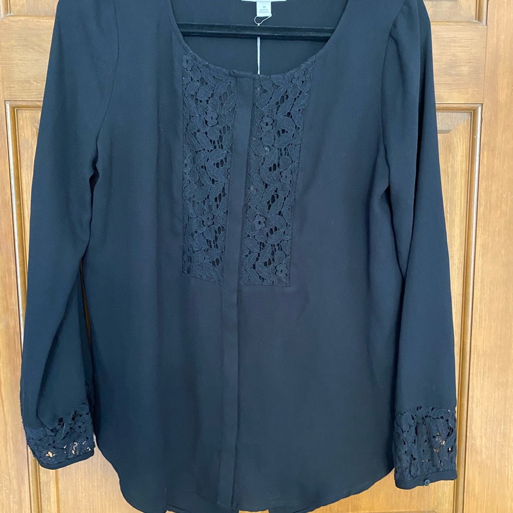 NWT Elegant Black Lace Women's Top